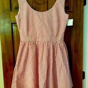 Kiel James Patrick Red/white Striped summer dress, size 6